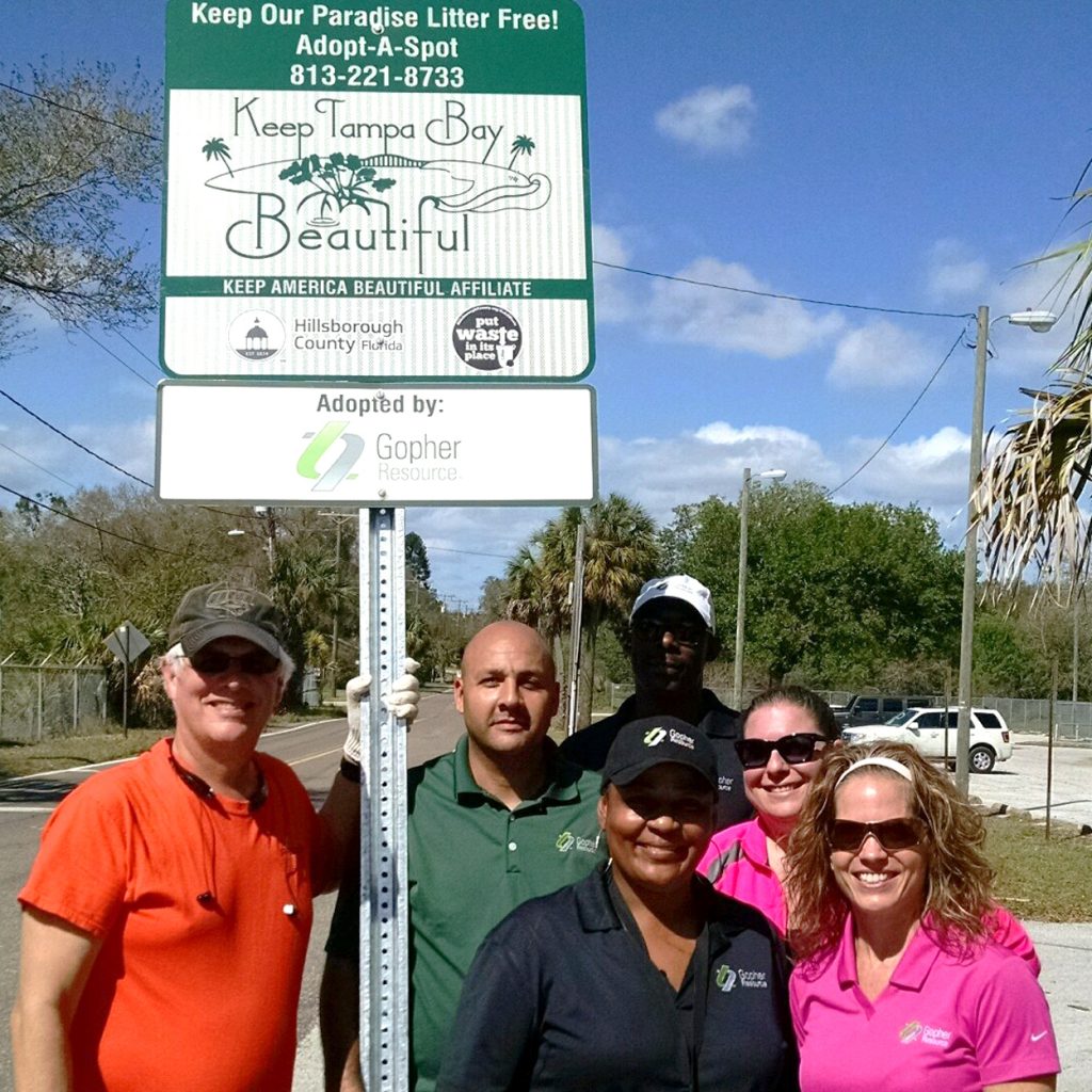 Gopher Resource is an active member and participant in the Keep Tampa Bay Beautiful initiative.