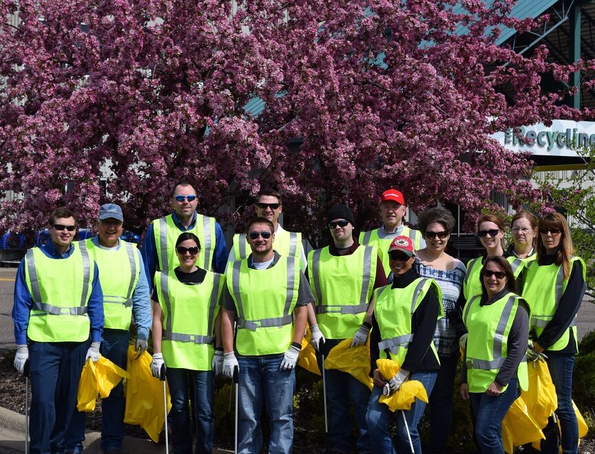 Lead battery industry community involvement highway cleanup