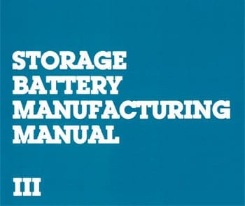Storage Battery Manufacturing Manual – Third Edition image