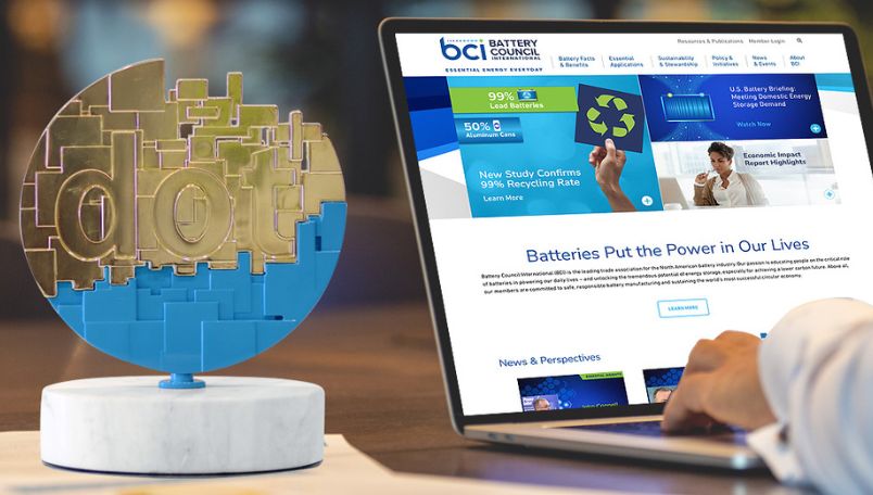 BCI wins gold dotCOMM award 2023 website redesign
