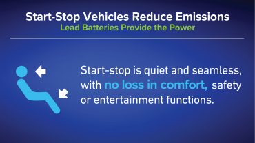 Start-stop vehicles powered by lead batteries have no loss in comfort