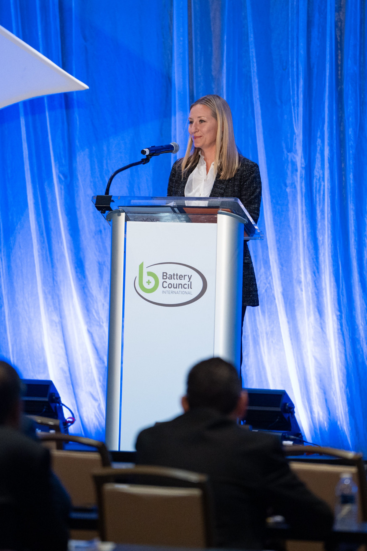 Rebecca Conway presenting the Transportation Market update at BCI convention 2023