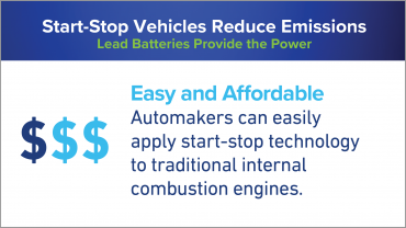 Automakers can easily apply start-stop technology to traditional engines