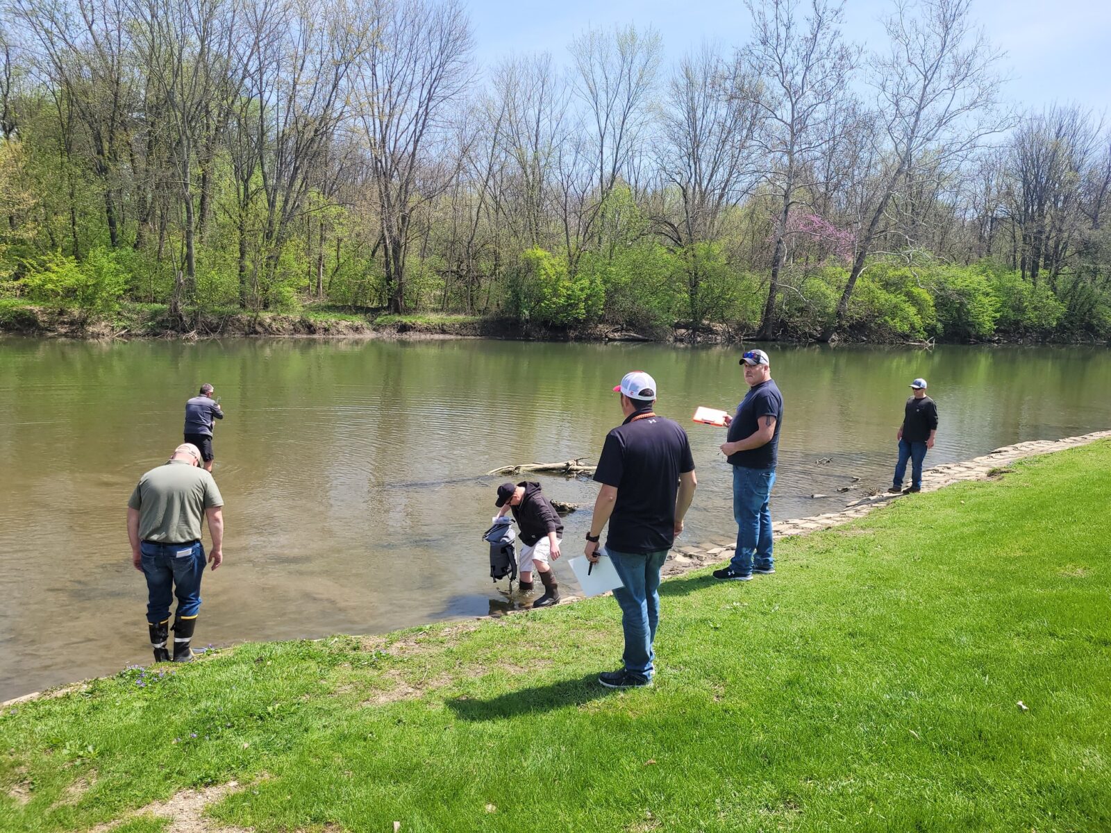 Element Resources volunteers taking water samples