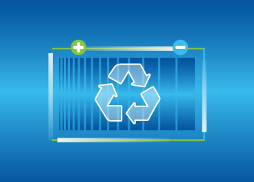 Graphical image of a lead acid battery.