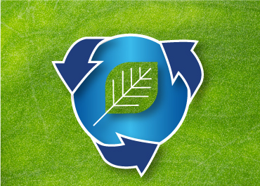 Graphical illustration showing sustainable recycling symbol.