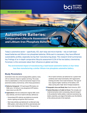 Automotive Batteries LCA