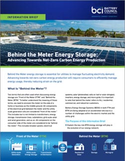 Behind the Meter Energy Storage Information Brief thumbnail