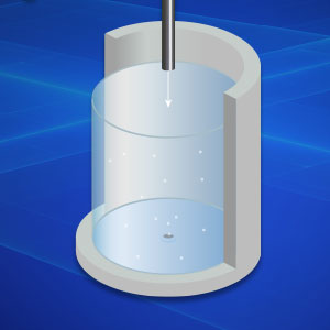 Illustration of an electrolyte tank for flow batteries.