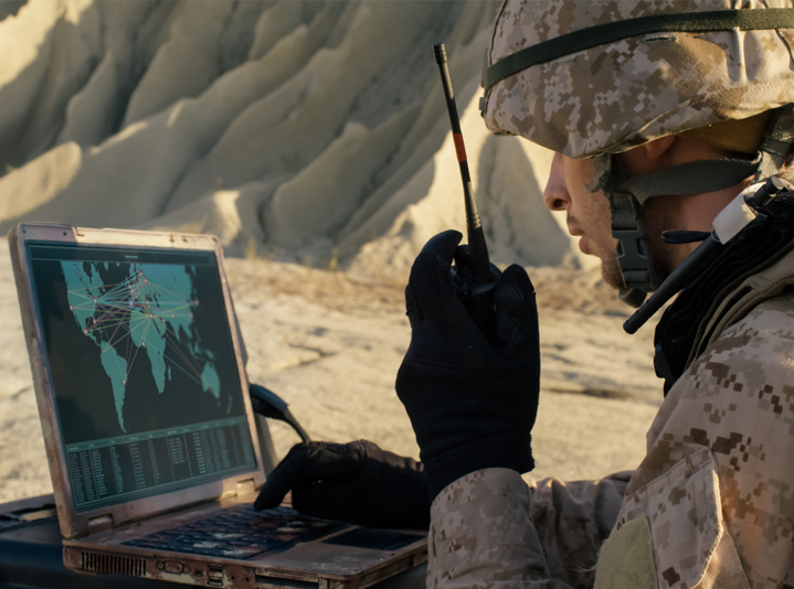 U.S. military mission in extreme heat using satellite communications.