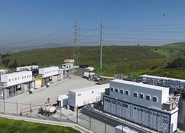 Redox flow battery (RFB) system installed in California.