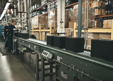 U.S. lead battery manufacturing production line.