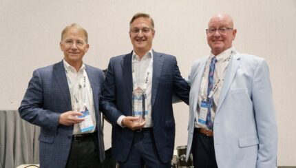Chris Pruitt and Dave Shaffer receive the 2025 Distinguished Service Award.