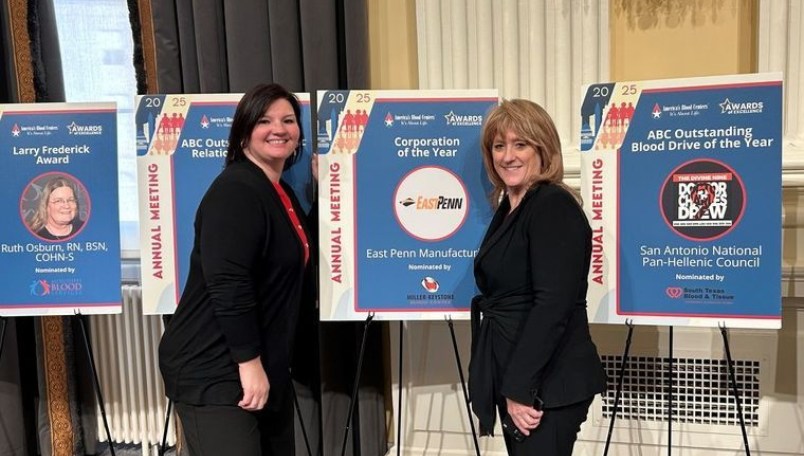 East Penn awarded America's Blood Center Corporation of the Year