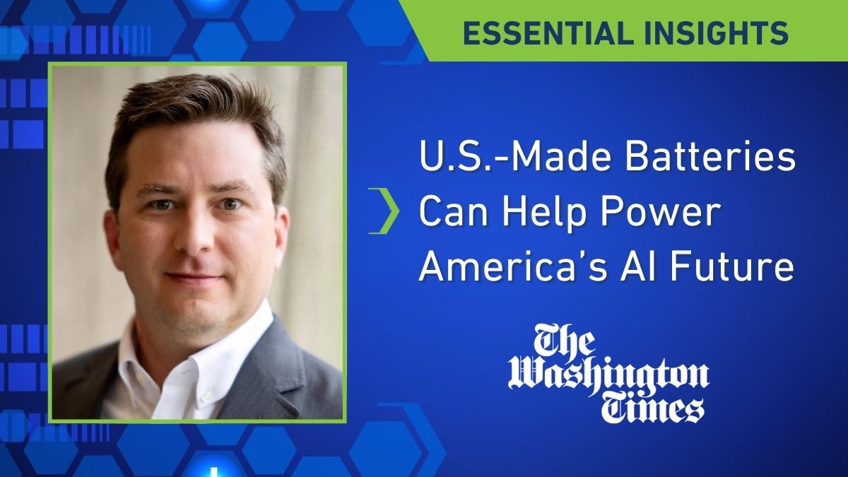 U.S.-Made Batteries Can Help Power America’s AI Future