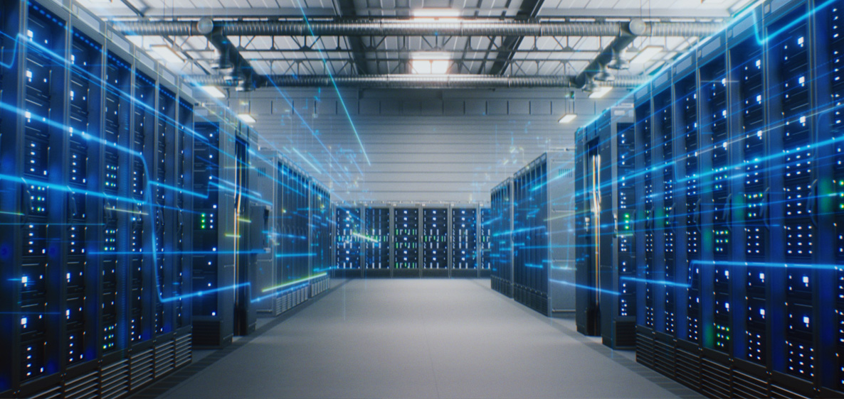 Data center supporting artificial intelligence (AI).